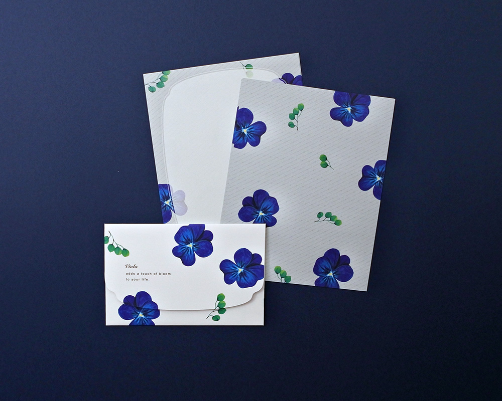 画像（花たちのミニレター〔ビオラ〕〜 Blue Flowers 〜）